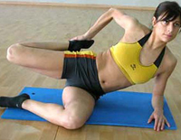 Mujer haciendo ejercicios fsicos